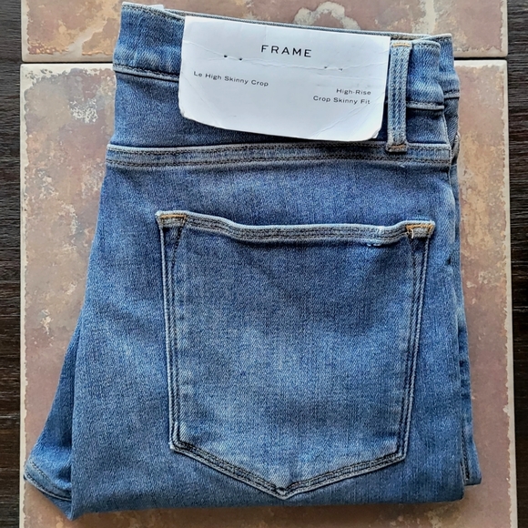 FRAME denim Le High Rise Skinny Crop Jeans 31 Amal NEW imperfect - Picture 2 of 11